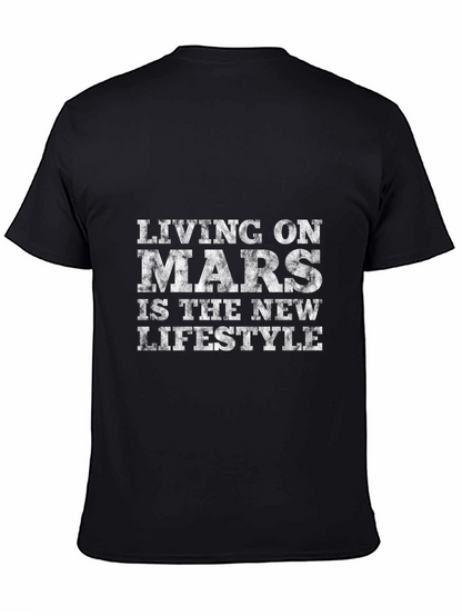 Camiseta Living on Mars - Estilo Espacial