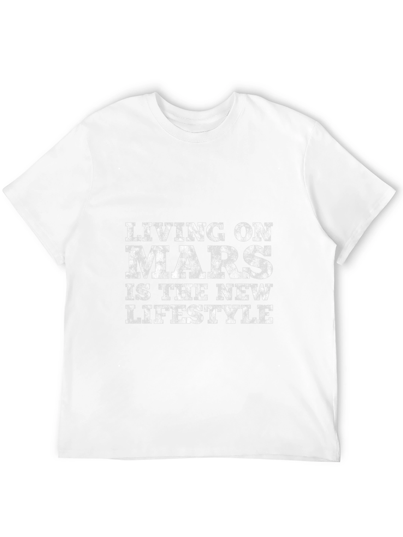 Camiseta Living on Mars - Estilo Espacial