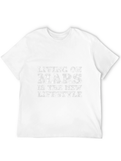 Camiseta Living on Mars - Estilo Espacial