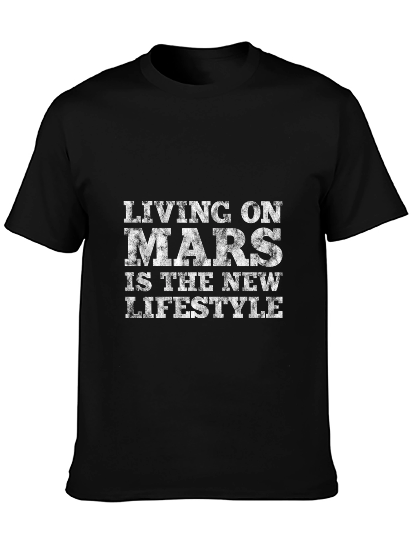 Camiseta Living on Mars - Estilo Espacial