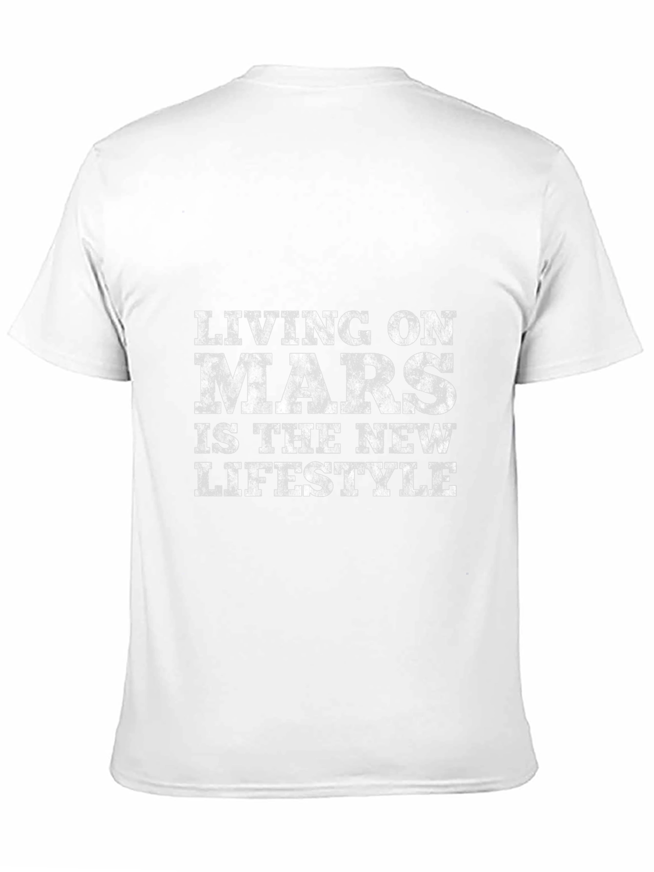 Camiseta Living on Mars - Estilo Espacial