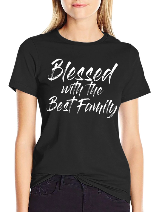 Camiseta Negra Blessed with the Best Family