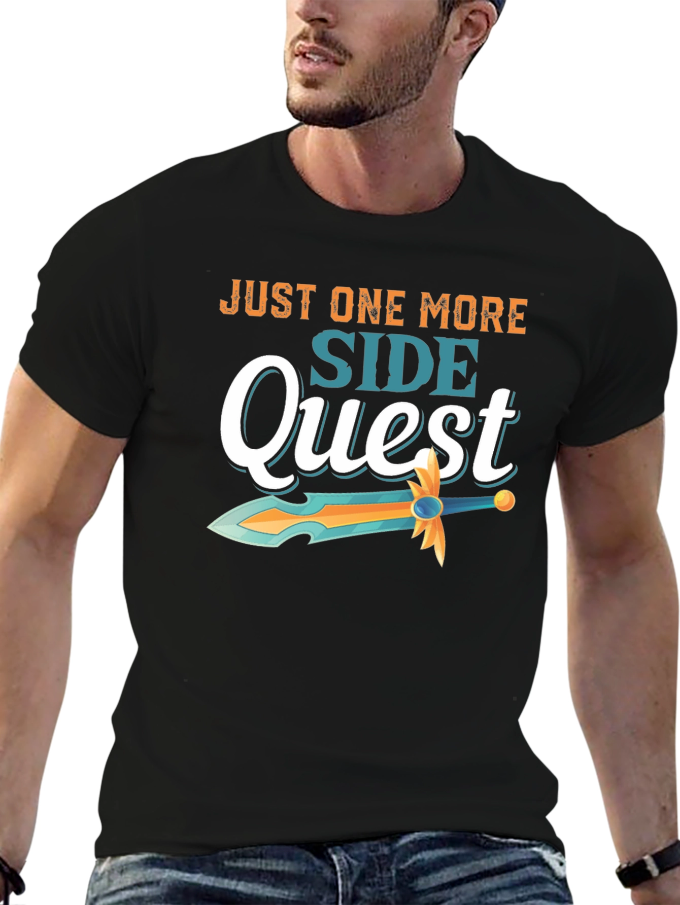 Camiseta Negra Just One More Side Quest