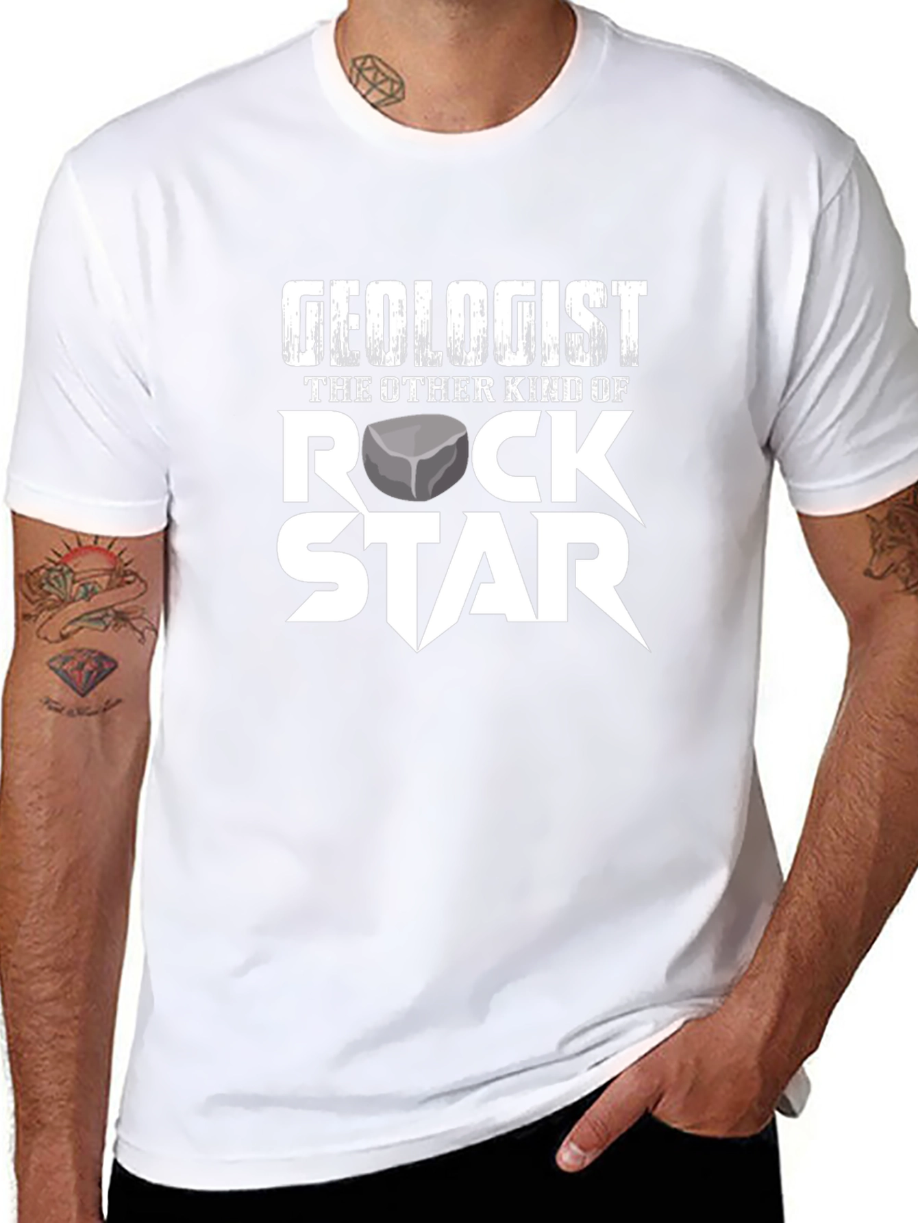 Camiseta Geólogo Rock Star