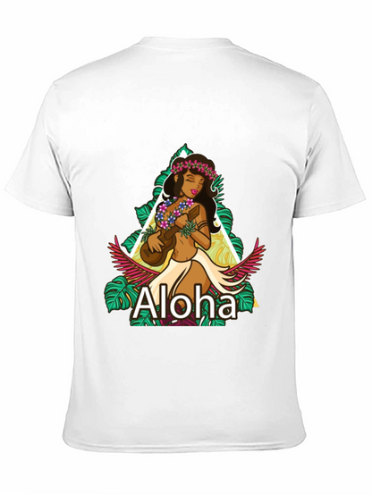 Camiseta Negra Aloha Hawaiana