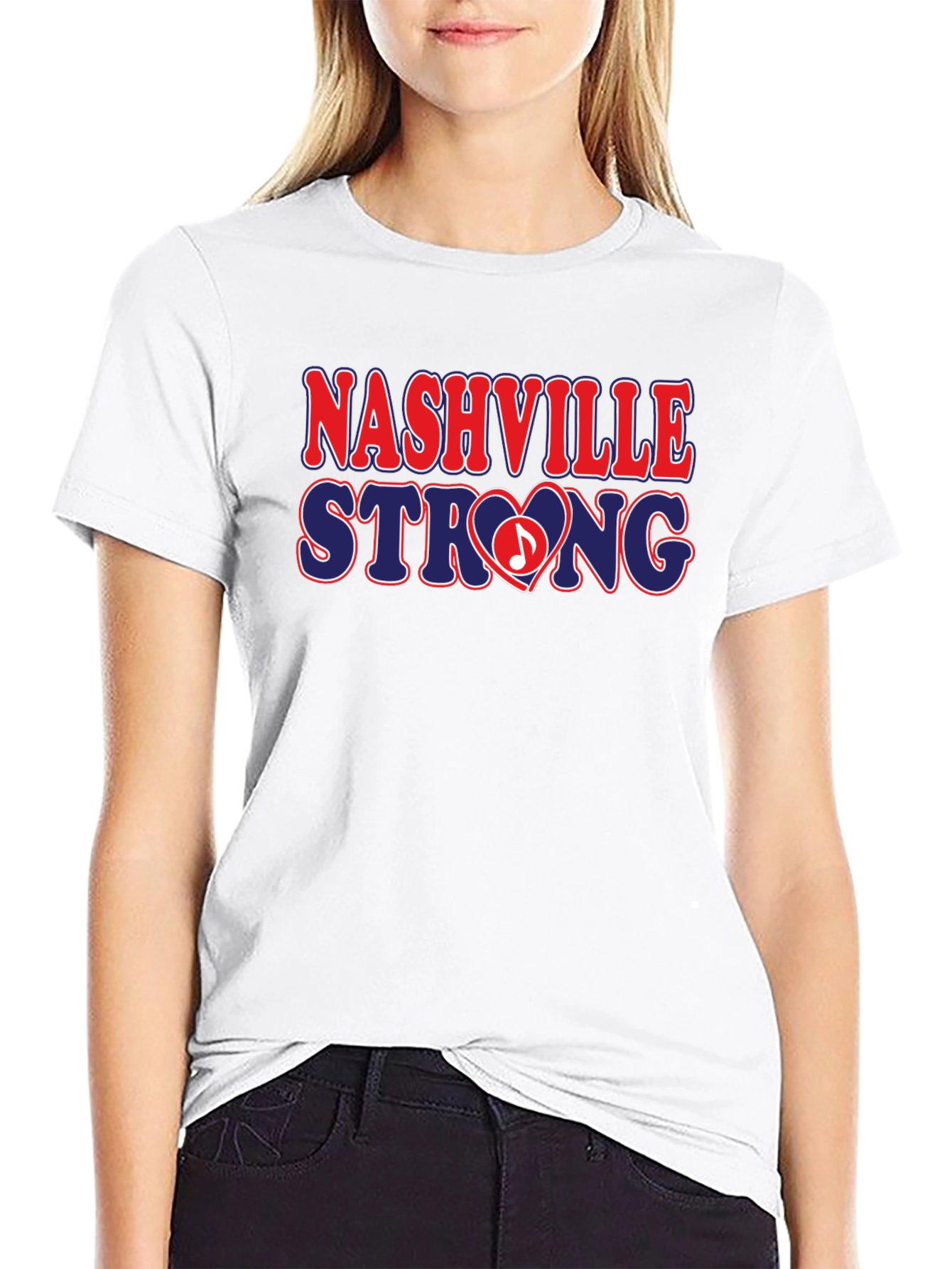 Camiseta Negra Nashville Strong - Solidaridad y Estilo