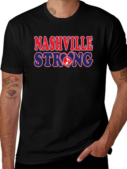 Camiseta Negra Nashville Strong - Solidaridad y Estilo