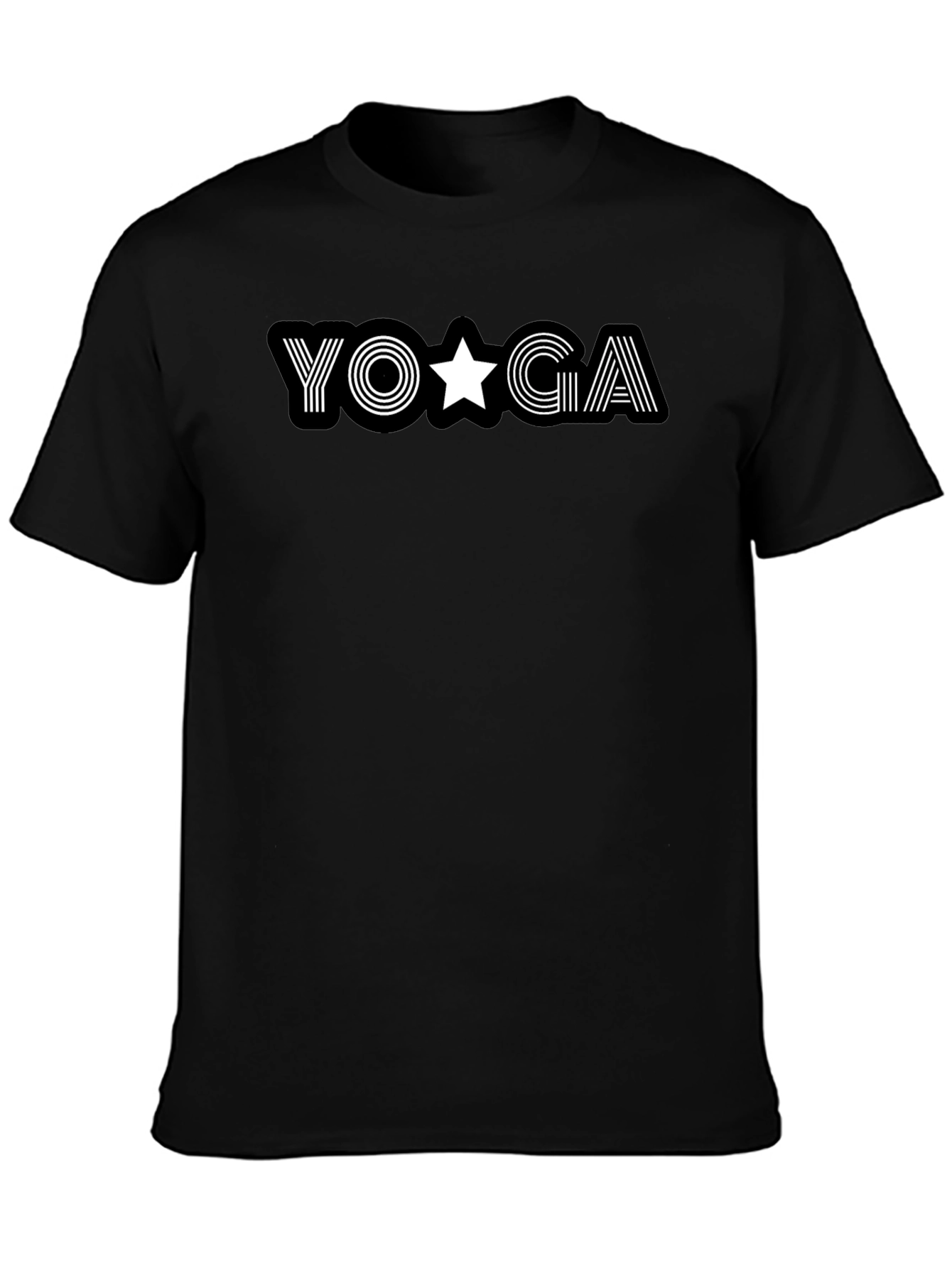 Camiseta Negra Yoga Estrella para Hombre