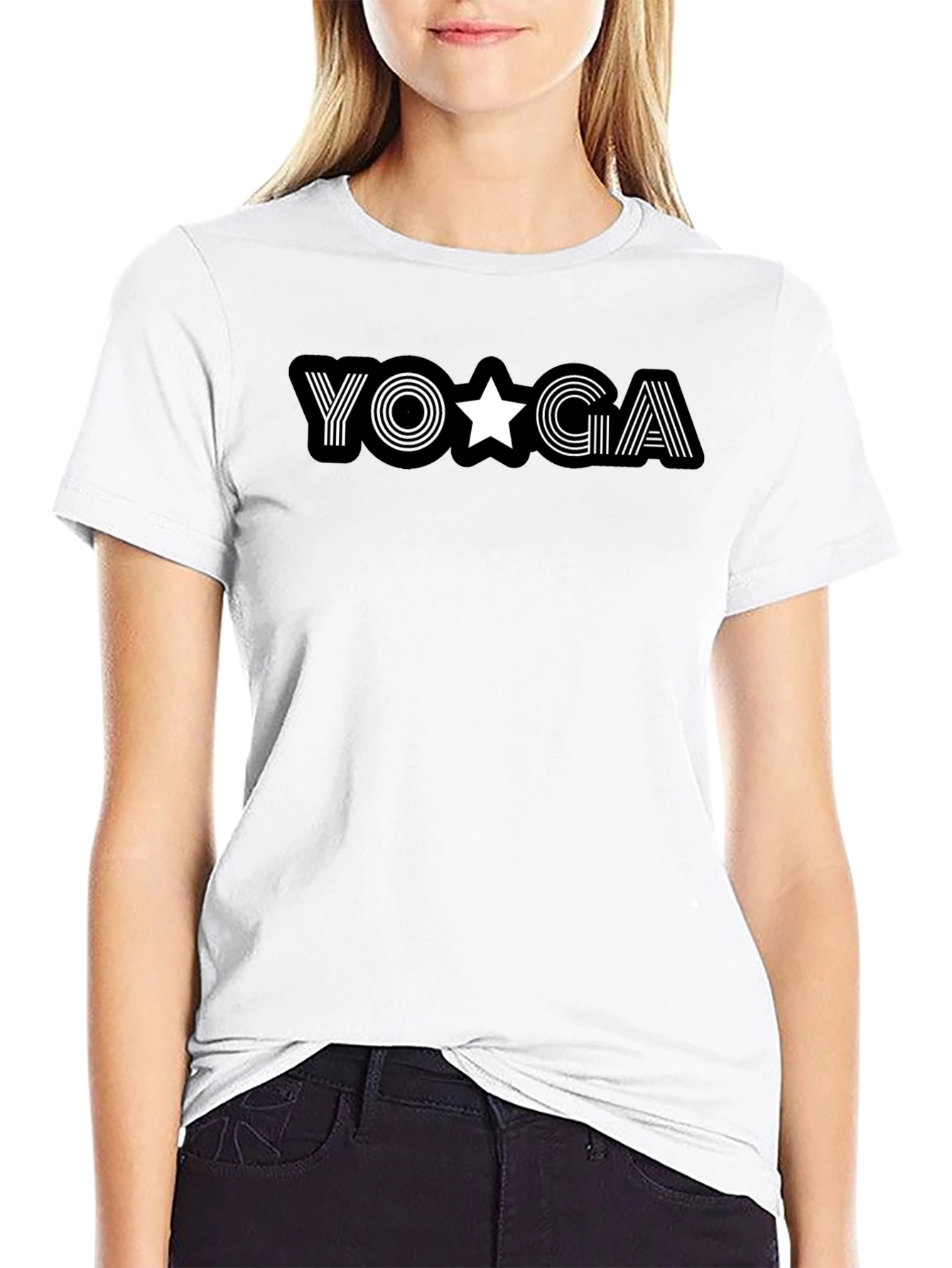 Camiseta Negra Yoga Estrella para Hombre