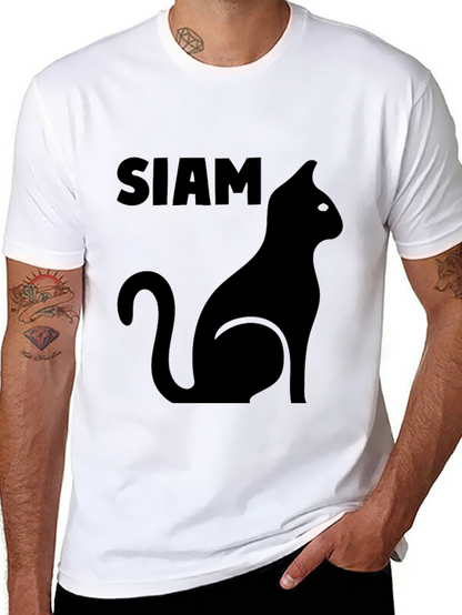 Camiseta Negra Siam Cat