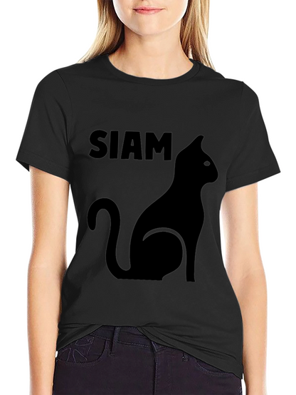 Camiseta Negra Siam Cat