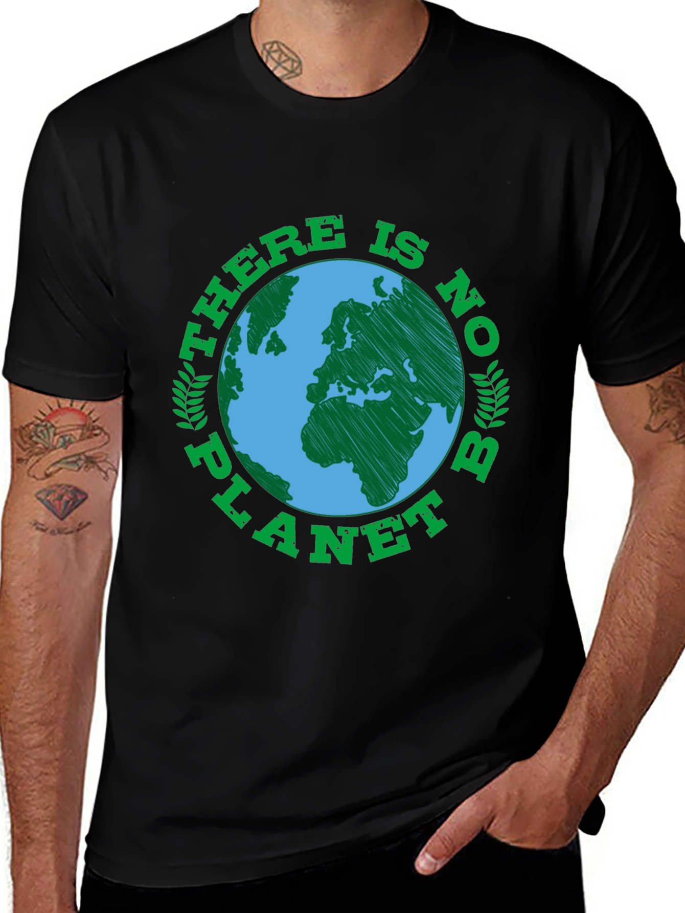 Camiseta Negra No hay Planeta B - Conciencia Ecológica