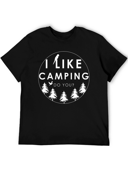 Camiseta Negra Unisex: I Like Camping Do You?