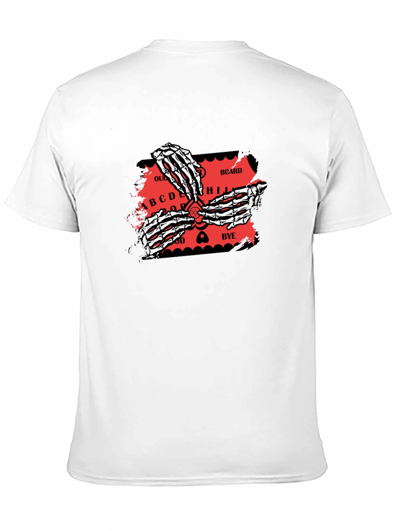 Camiseta Negra Estampada Ouija Terror