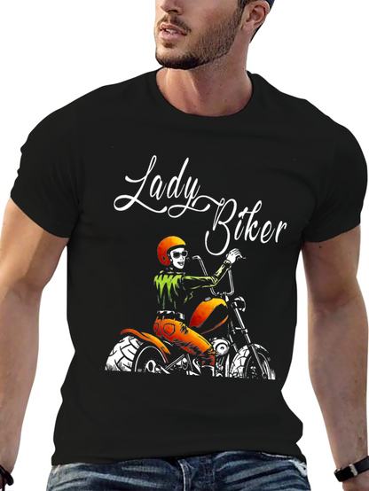 Camiseta Lady Biker para Amantes de las Motos