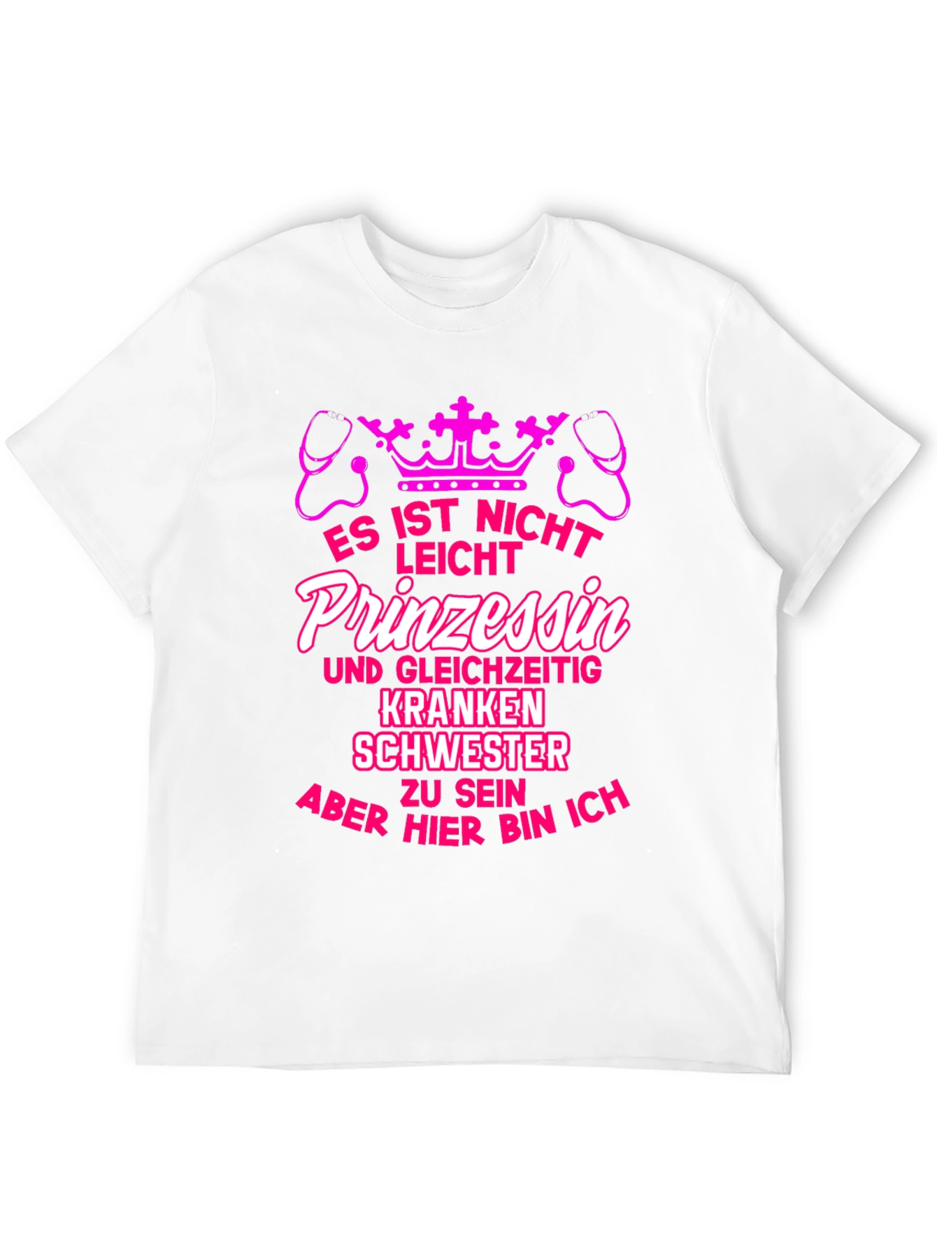 Camiseta Negra Impresión Princesa Enfermera