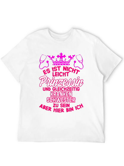 Camiseta Negra Impresión Princesa Enfermera