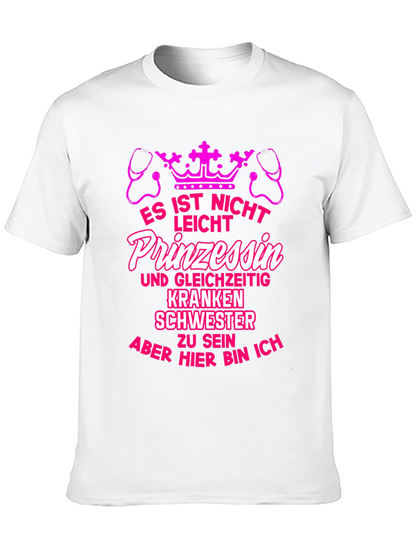 Camiseta Negra Impresión Princesa Enfermera