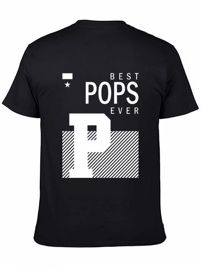 Camiseta Negra Best Pops Ever para Papá