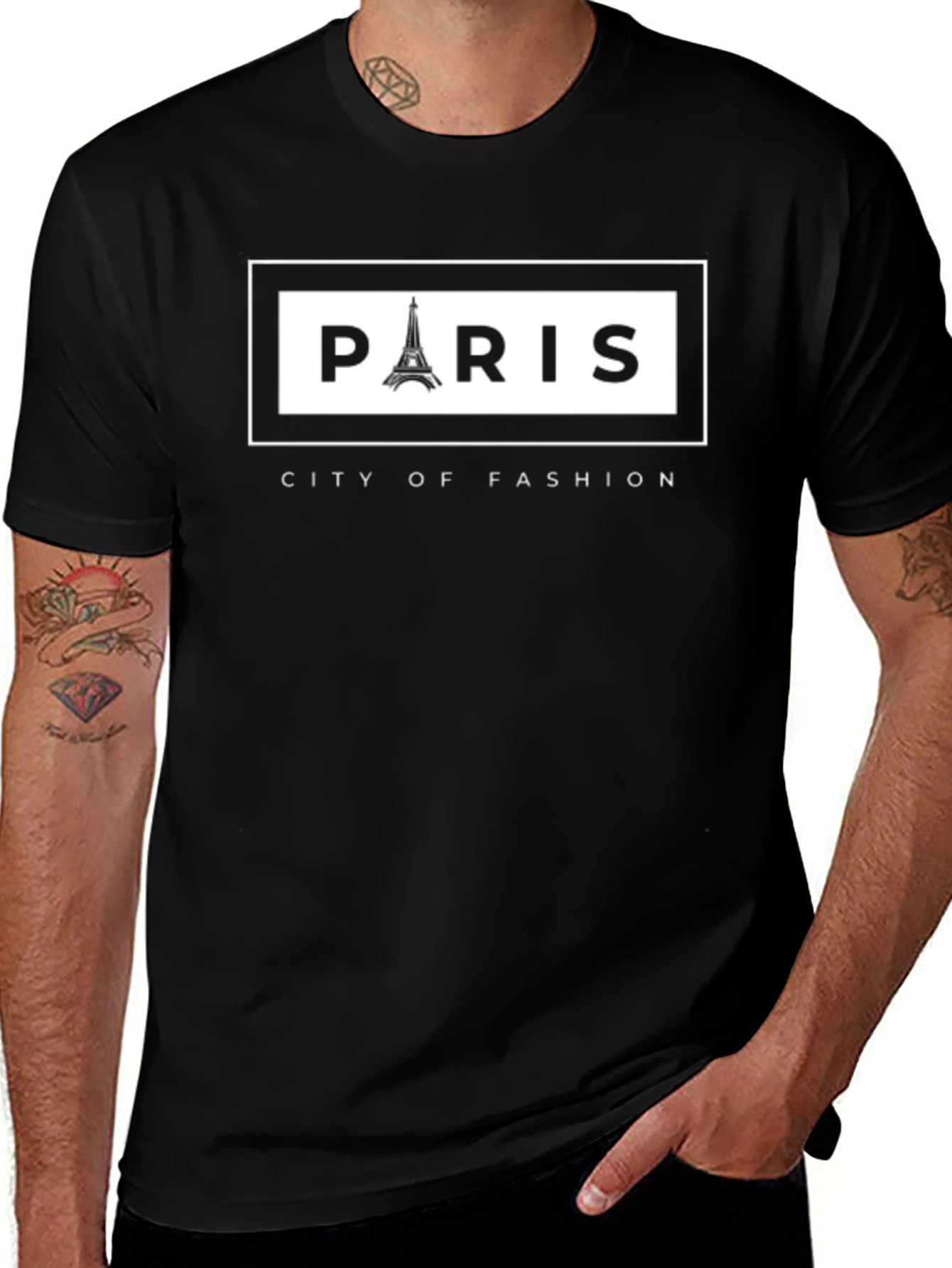 Camiseta Paris Ciudad de la Moda para Hombre