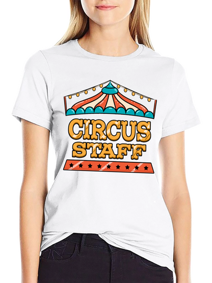 Camiseta Negra Circus Staff - Diseño Divertido