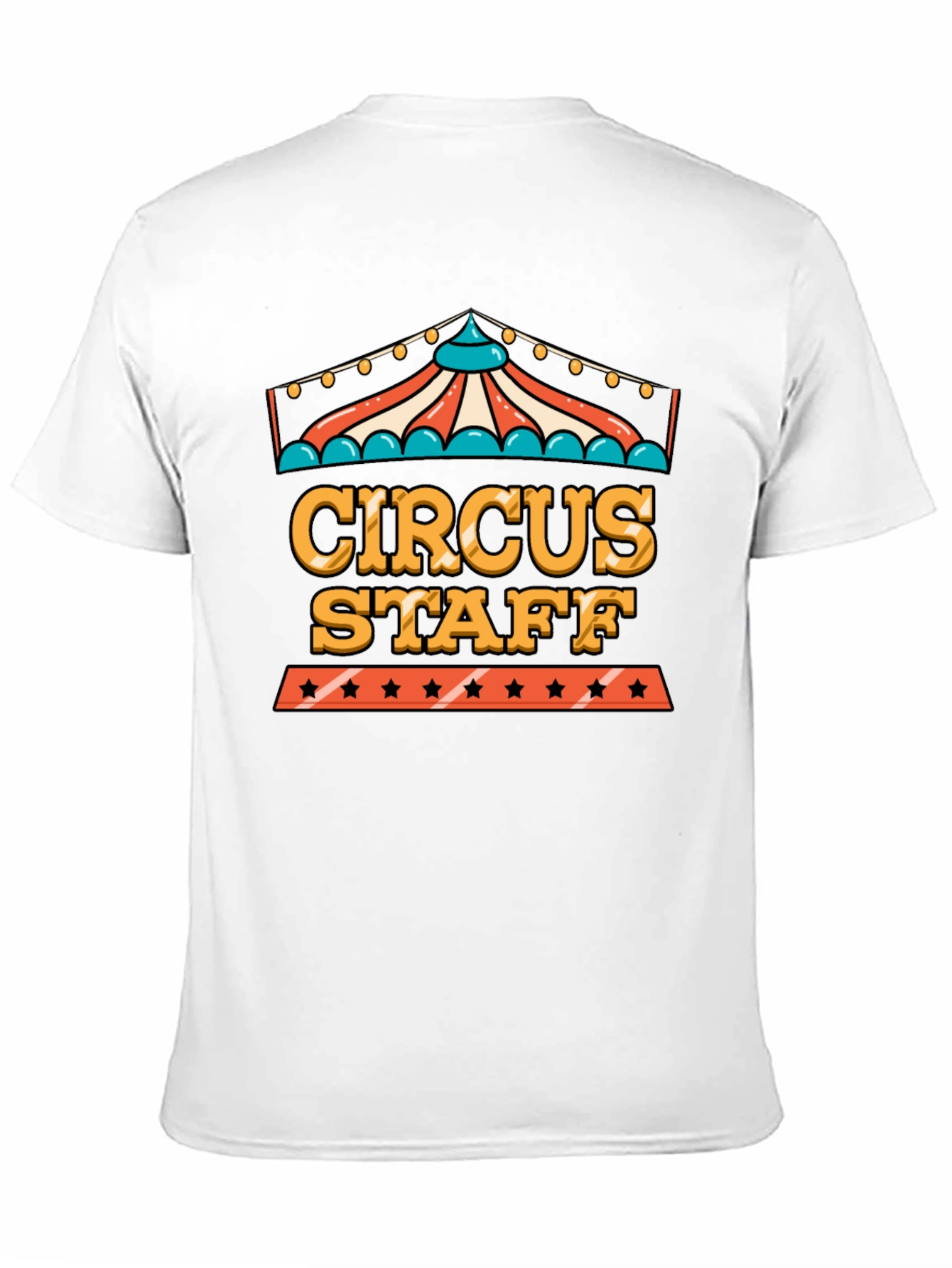 Camiseta Negra Circus Staff - Diseño Divertido