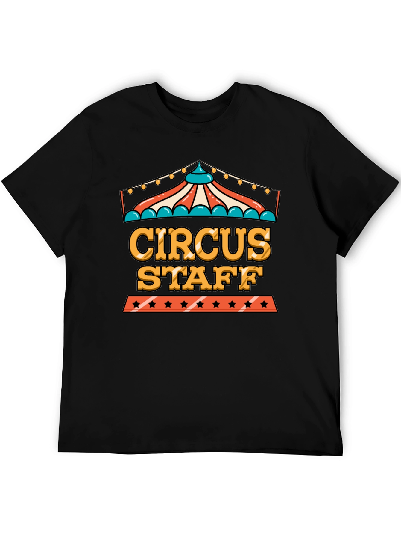 Camiseta Negra Circus Staff - Diseño Divertido