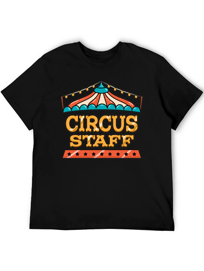 Camiseta Negra Circus Staff - Diseño Divertido