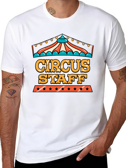 Camiseta Negra Circus Staff - Diseño Divertido