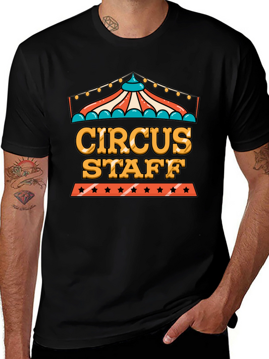 Camiseta Negra Circus Staff - Diseño Divertido
