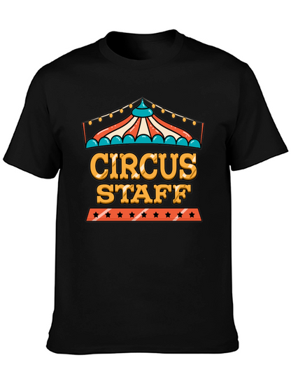 Camiseta Negra Circus Staff - Diseño Divertido