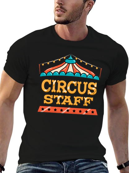 Camiseta Negra Circus Staff - Diseño Divertido