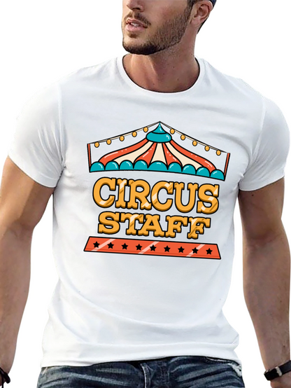 Camiseta Negra Circus Staff - Diseño Divertido