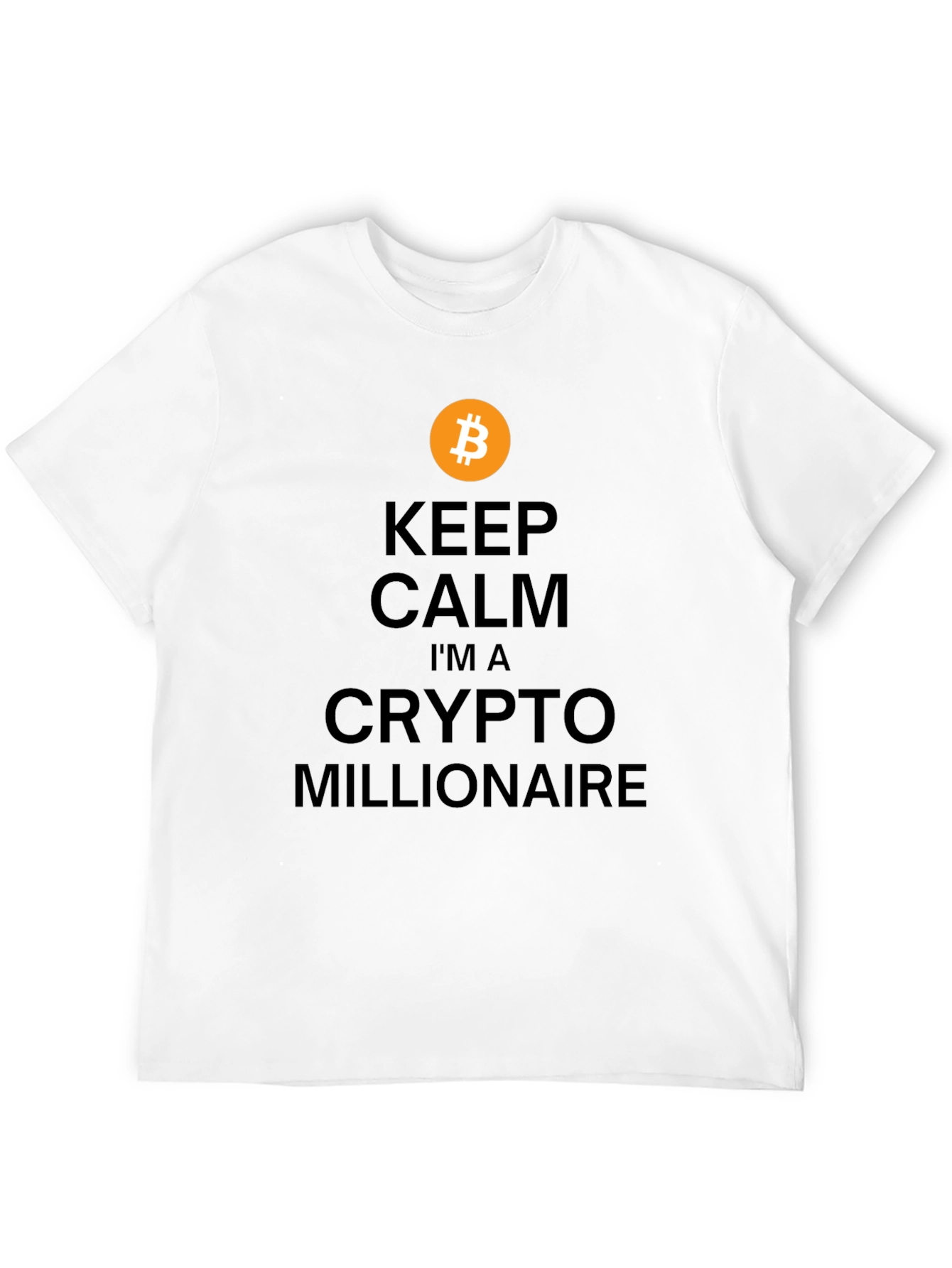 Camiseta Bitcoin: Crypto Millonario - Mantén la Calma
