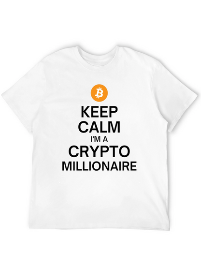 Camiseta Bitcoin: Crypto Millonario - Mantén la Calma