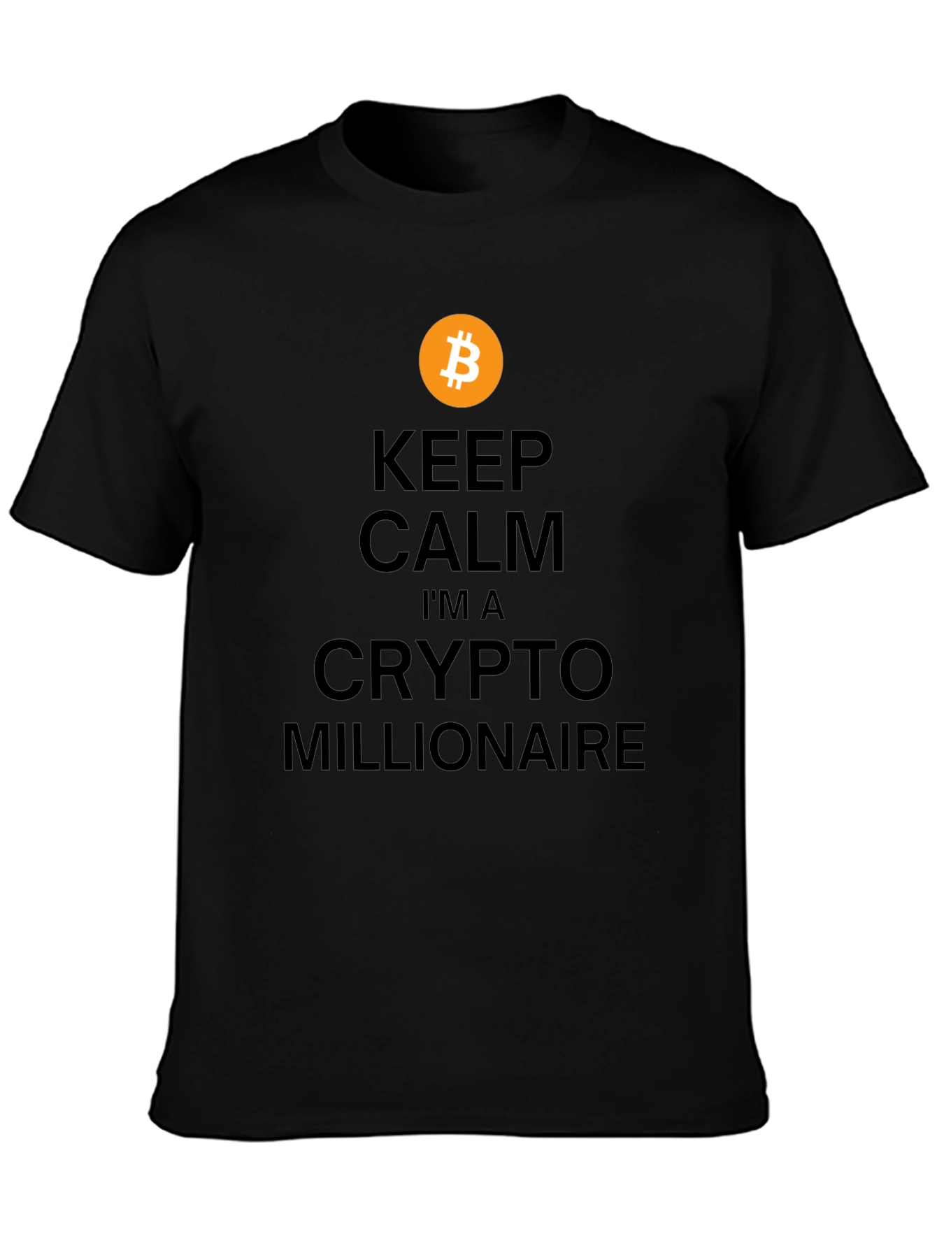 Camiseta Bitcoin: Crypto Millonario - Mantén la Calma