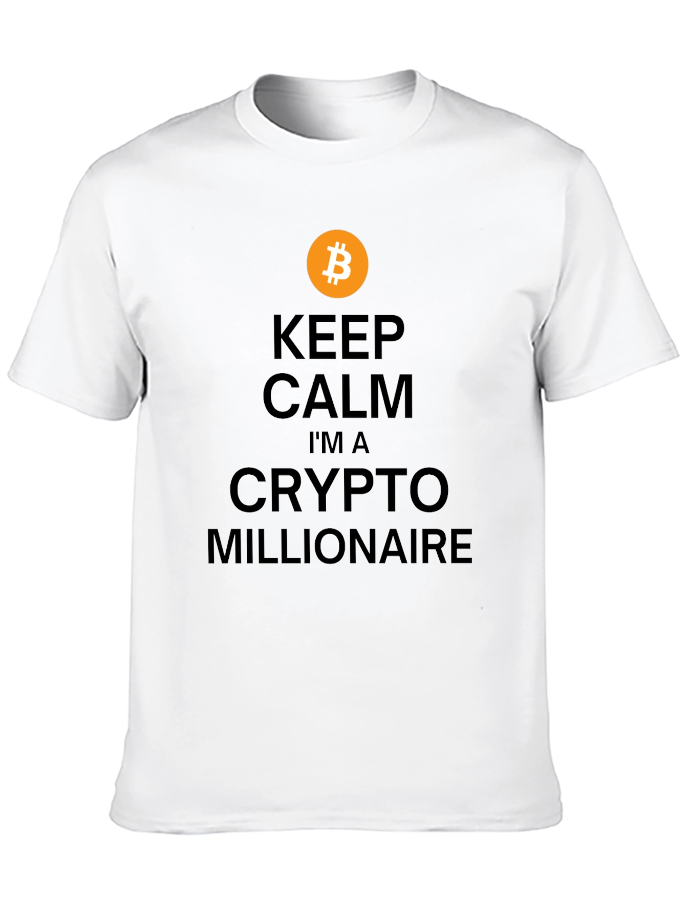Camiseta Bitcoin: Crypto Millonario - Mantén la Calma