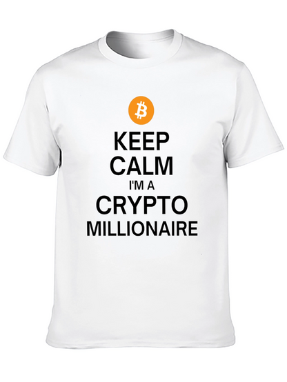 Camiseta Bitcoin: Crypto Millonario - Mantén la Calma