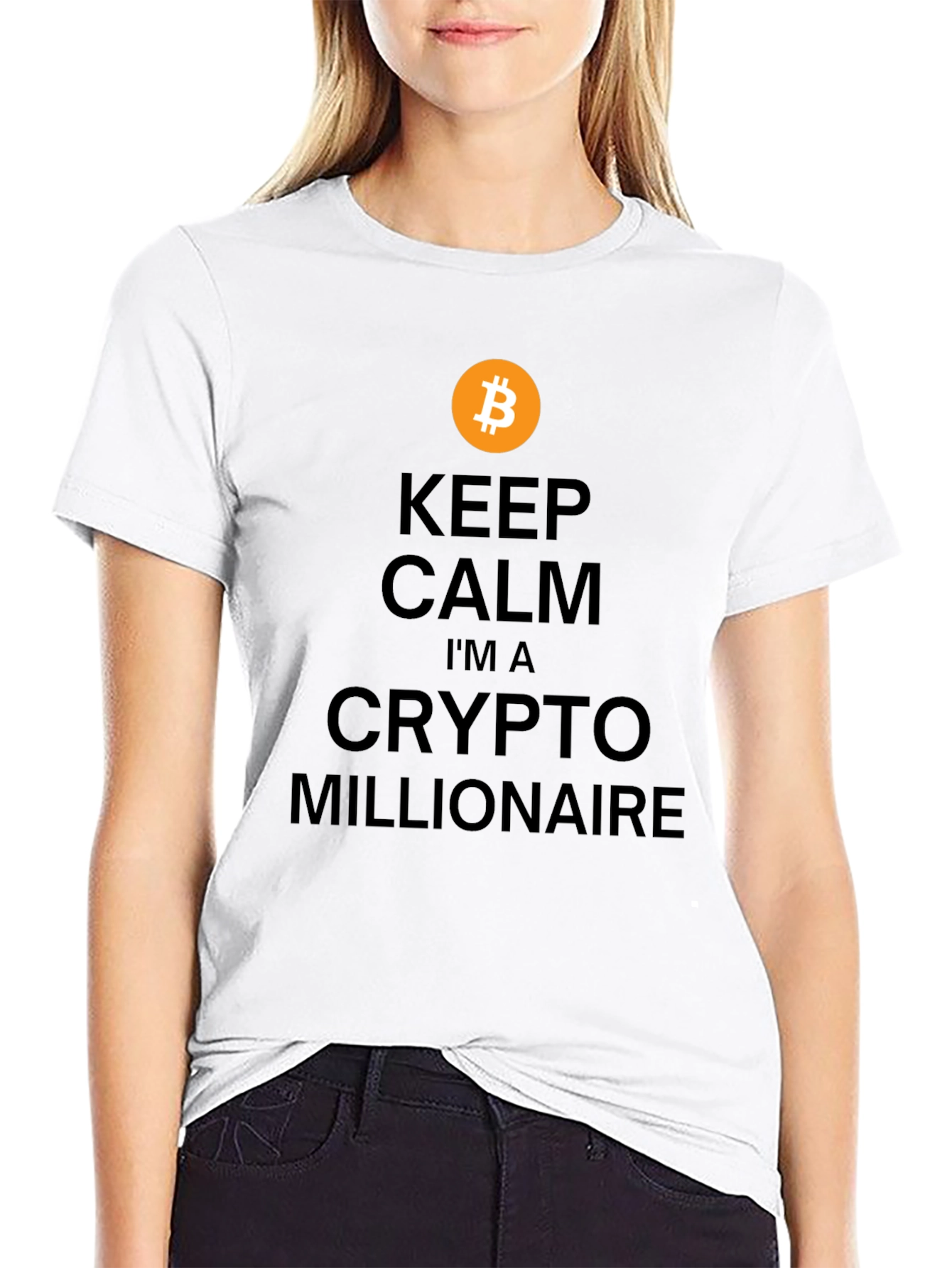 Camiseta Bitcoin: Crypto Millonario - Mantén la Calma