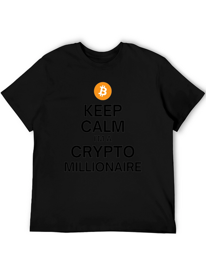 Camiseta Bitcoin: Crypto Millonario - Mantén la Calma