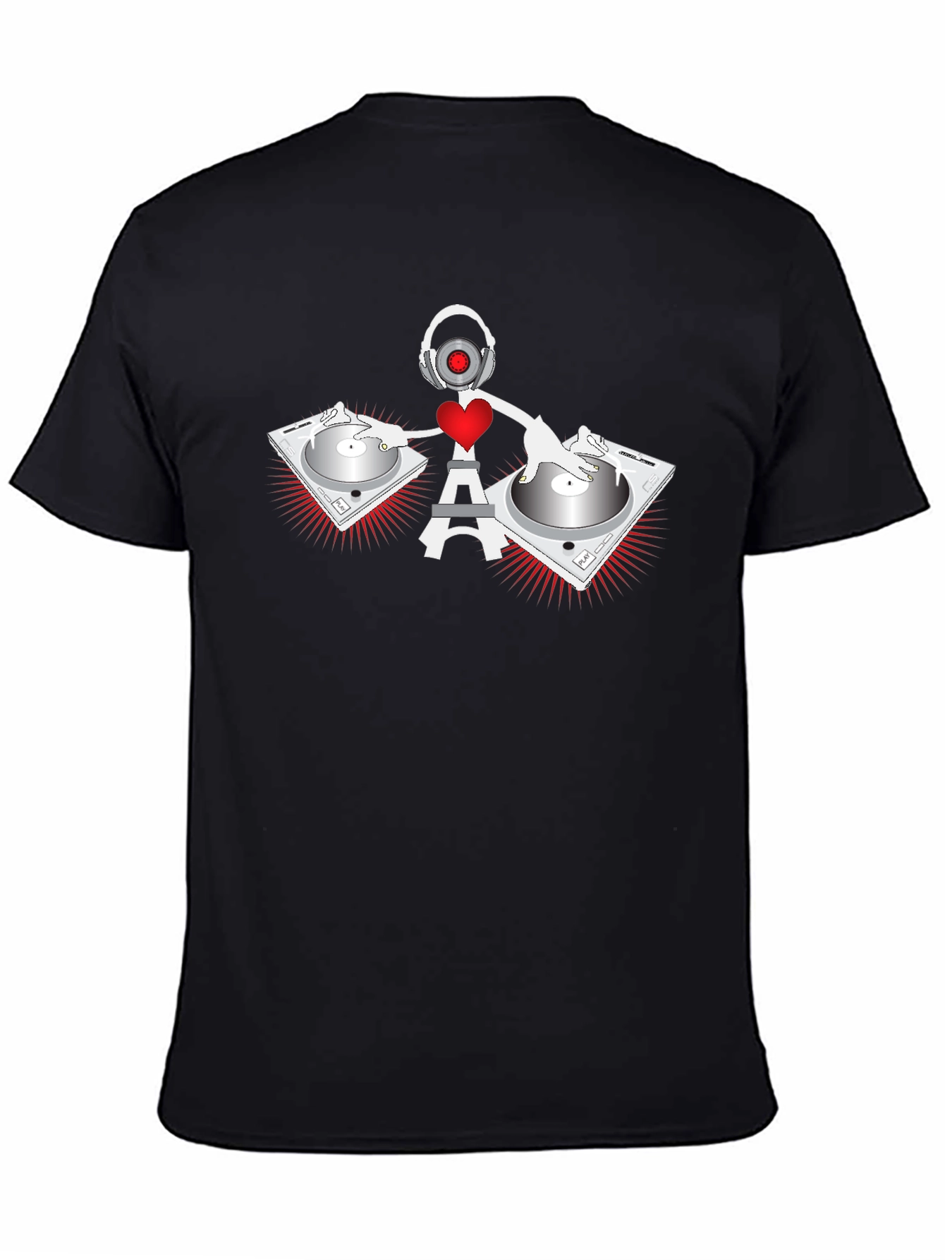 Camiseta Negra DJ Eiffel Love