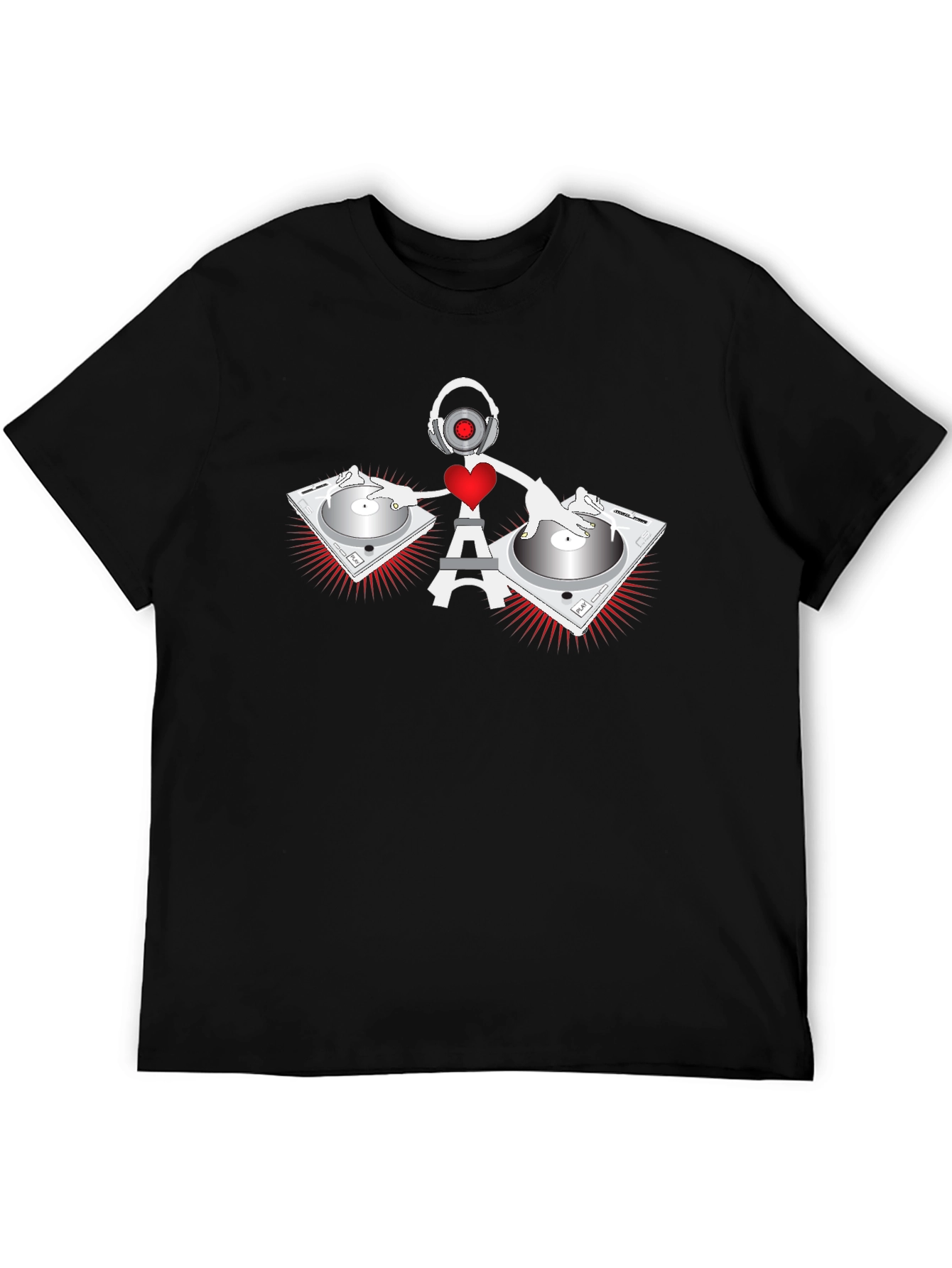 Camiseta Negra DJ Eiffel Love