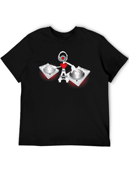 Camiseta Negra DJ Eiffel Love