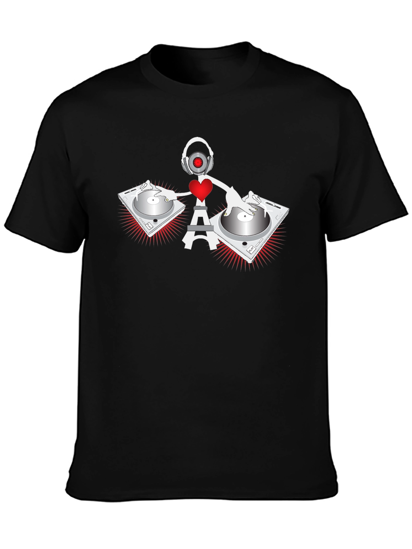 Camiseta Negra DJ Eiffel Love