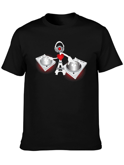 Camiseta Negra DJ Eiffel Love