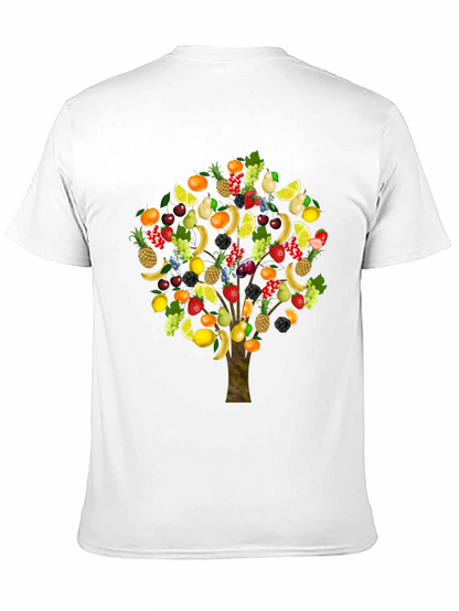 Camiseta Negra con Árbol Frutal Divertido