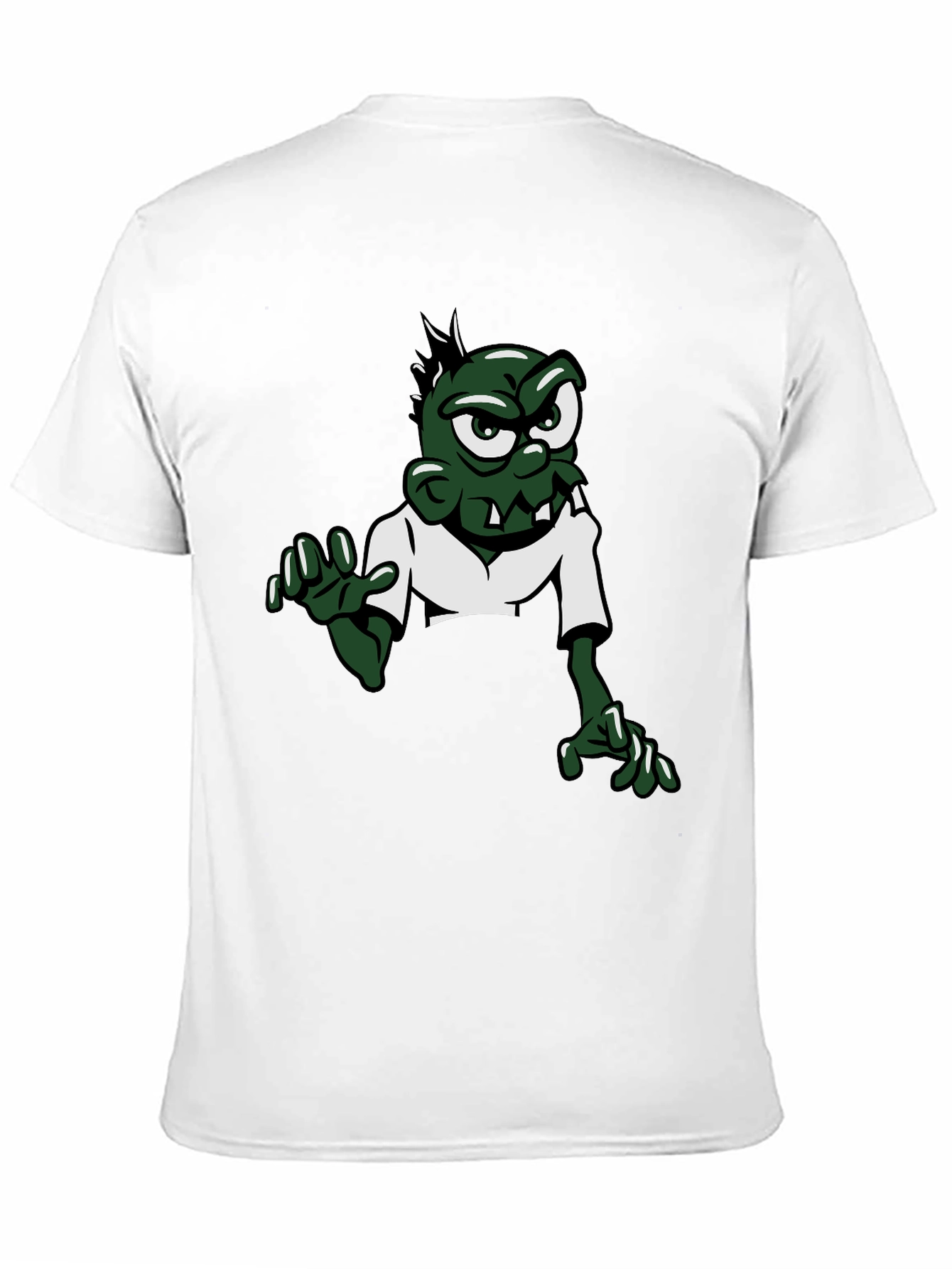 Camiseta Negra con Diseño de Zombie Divertido