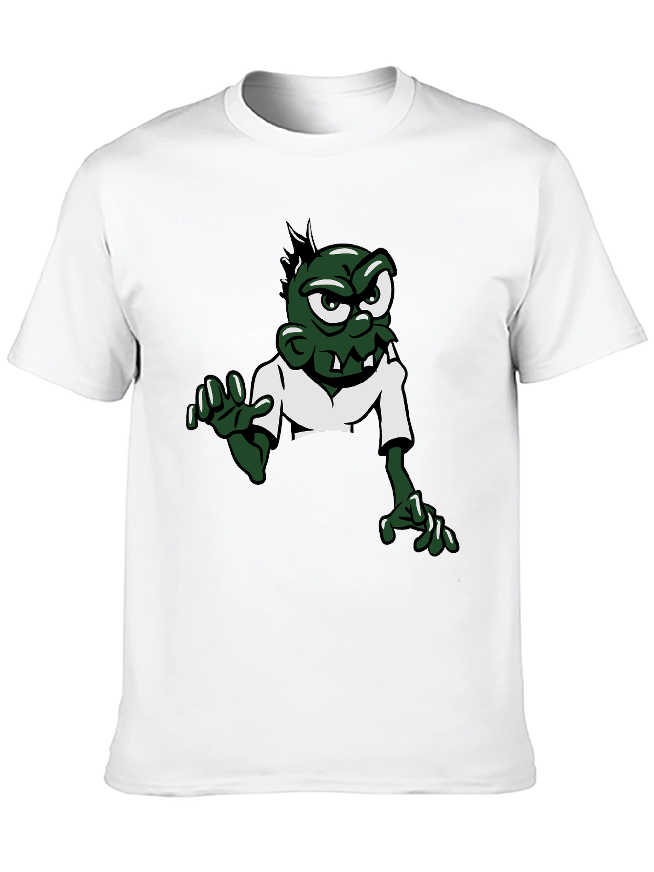 Camiseta Negra con Diseño de Zombie Divertido