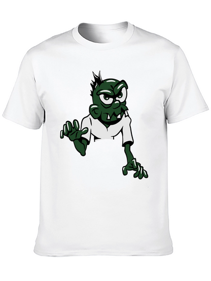 Camiseta Negra con Diseño de Zombie Divertido