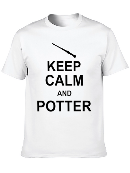 Camiseta Negra Keep Calm and Potter